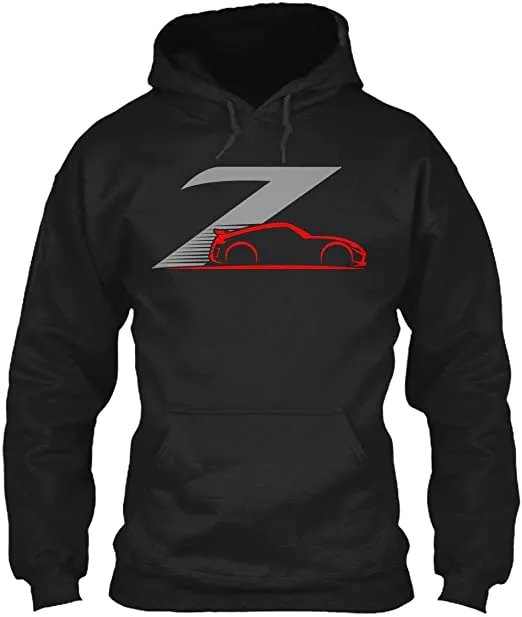 370z Custom Gray and Red Japanese Street Race Hoodie