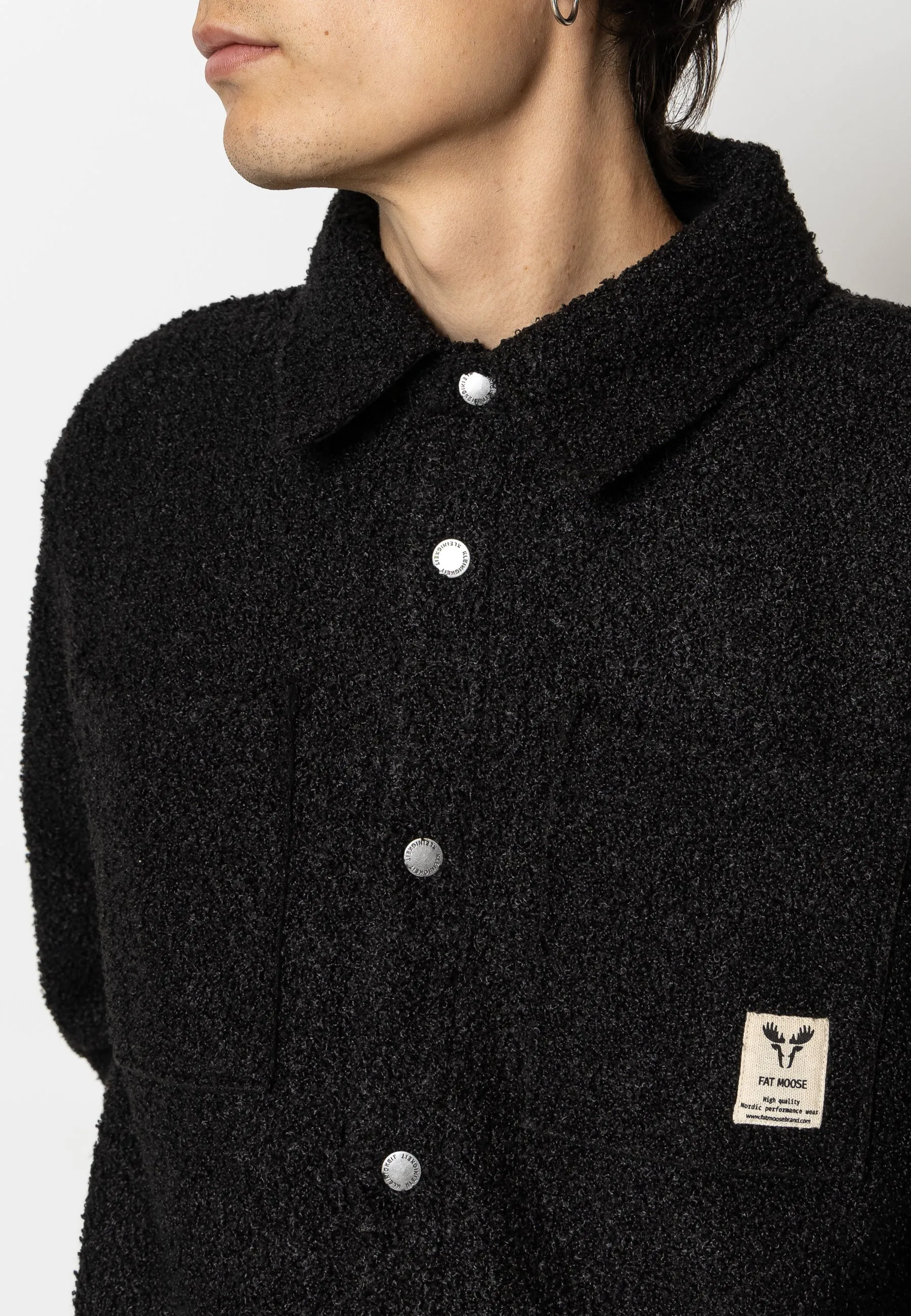 Ace boucle overshirt - Black