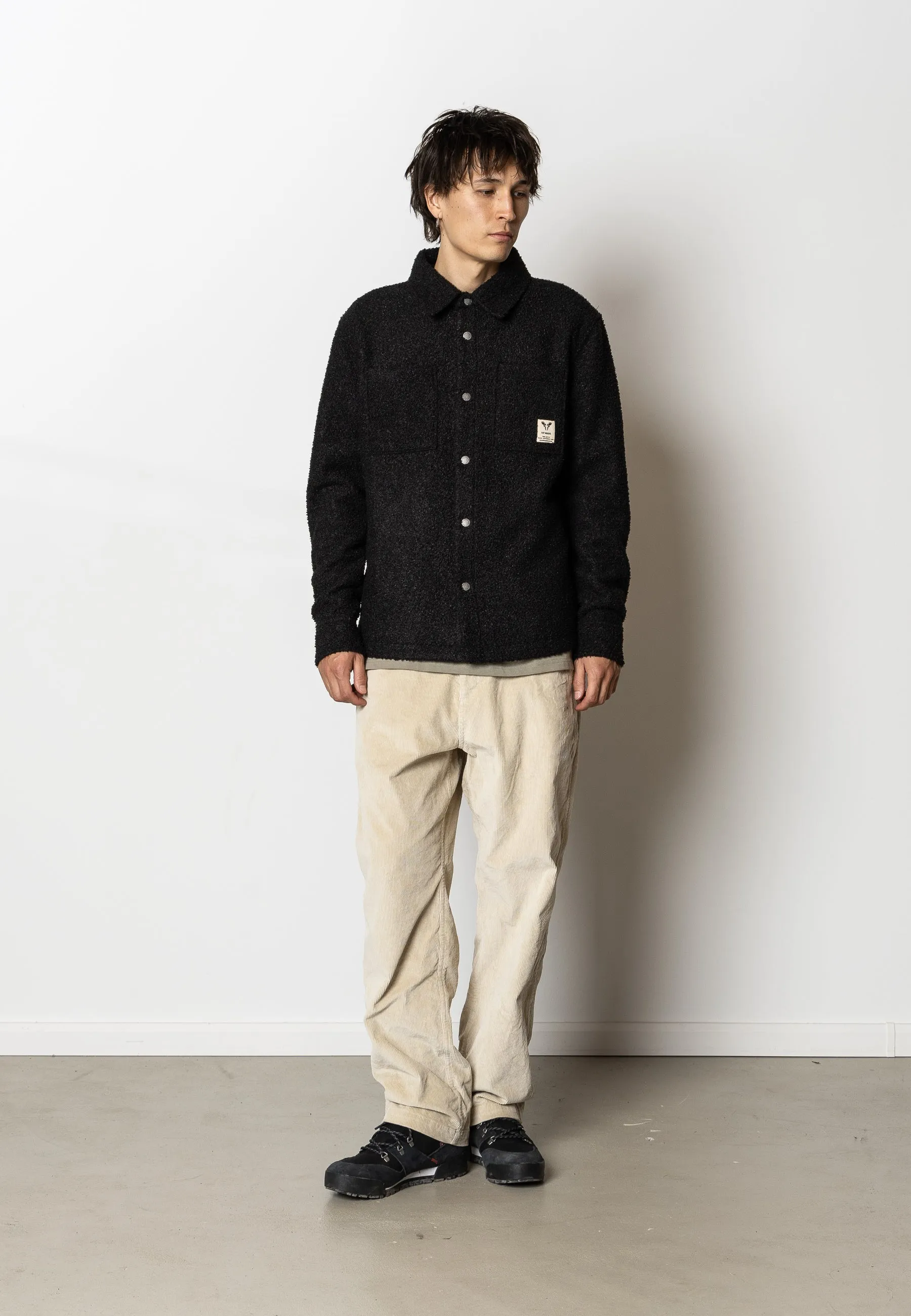Ace boucle overshirt - Black