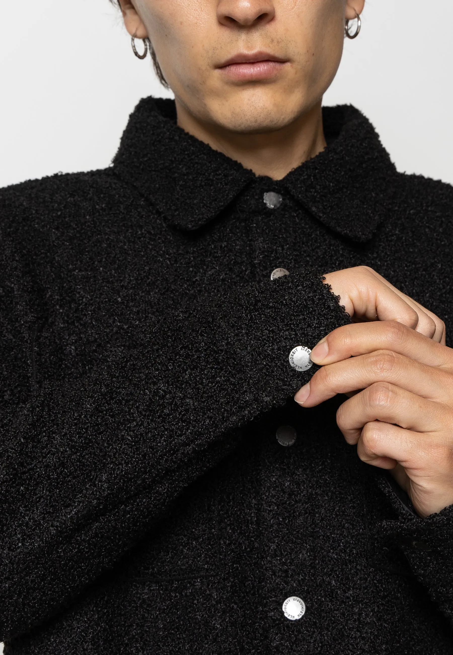 Ace boucle overshirt - Black