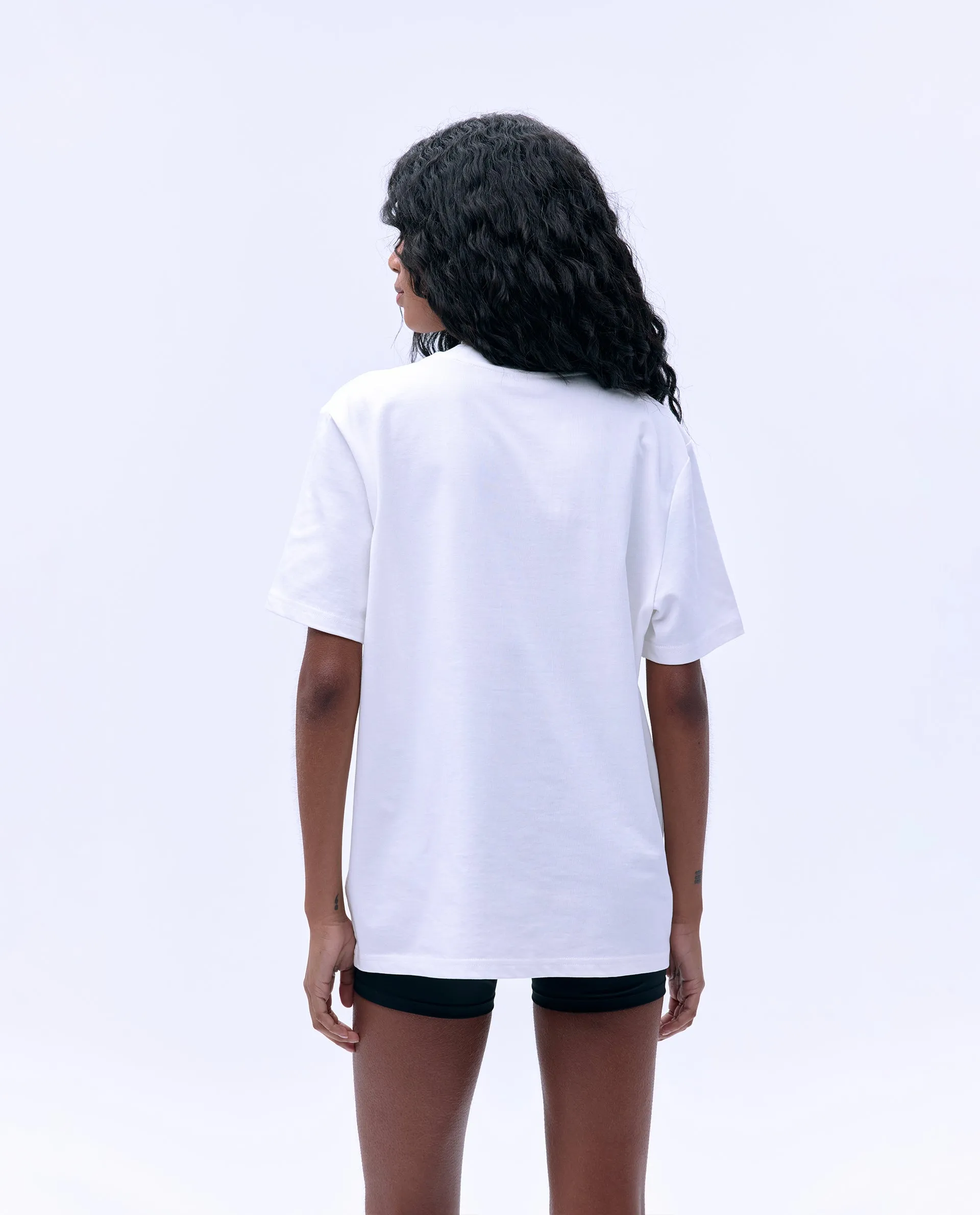 AS Short Sleeve Oversized T-shirt - White/Cobalt Blue