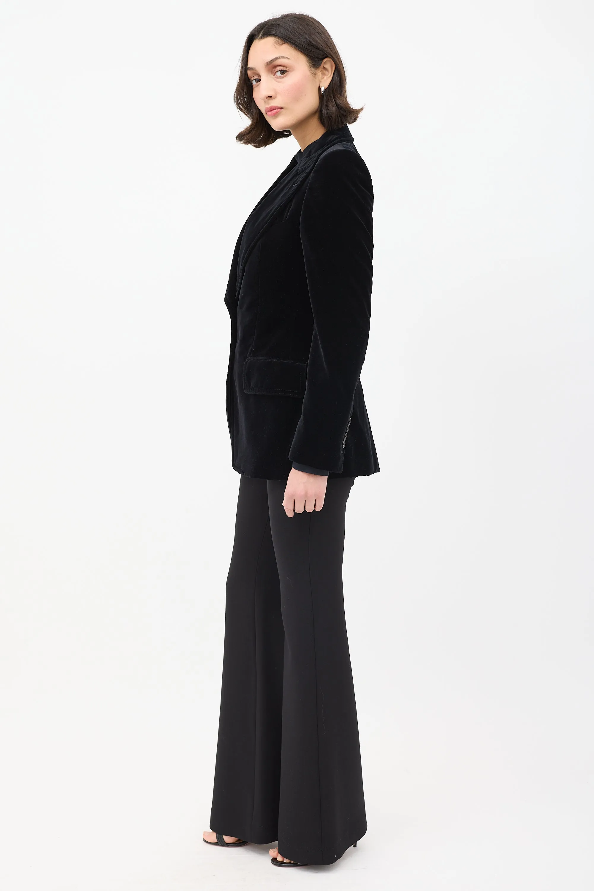 Black Velvet Tuxedo Blazer