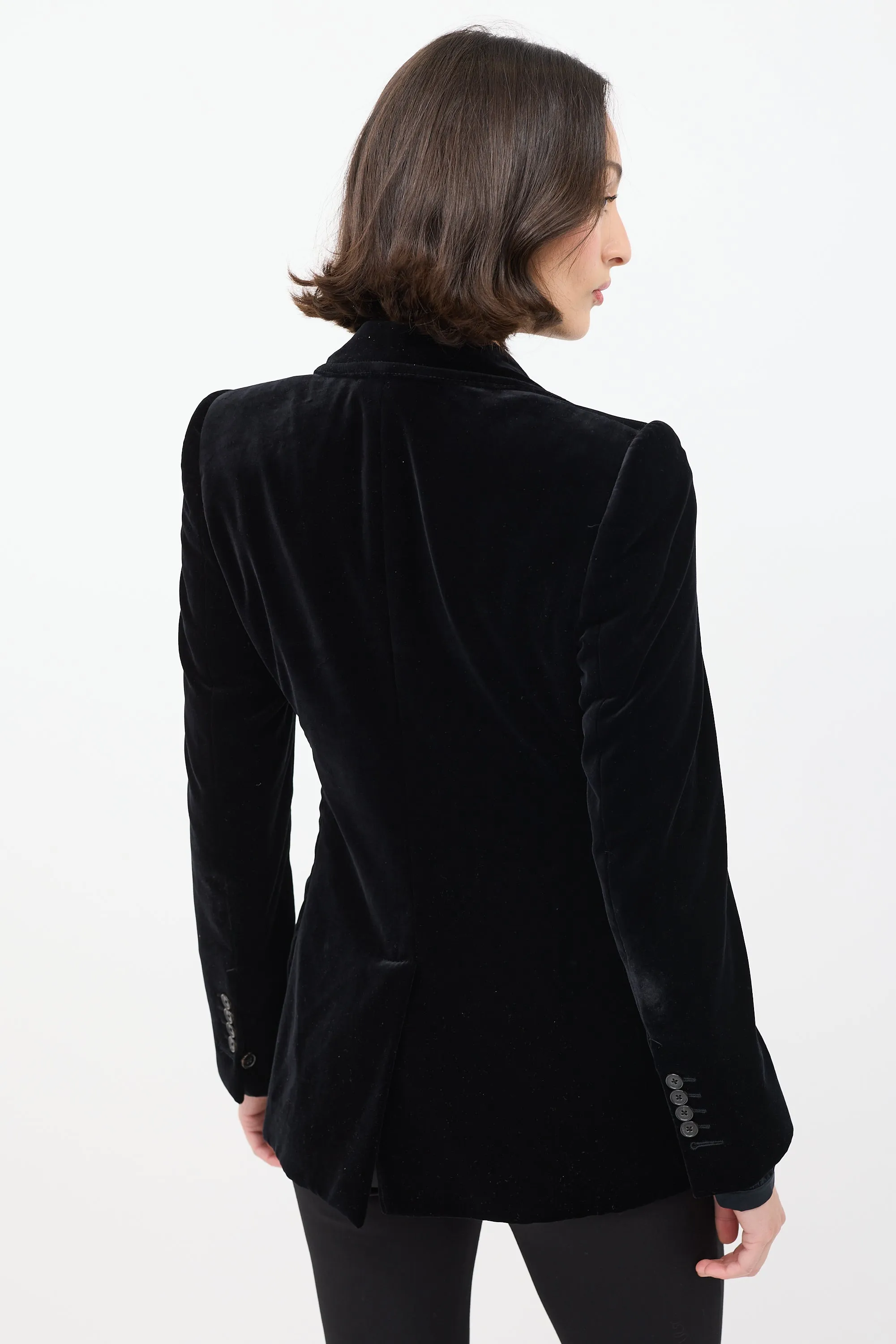 Black Velvet Tuxedo Blazer