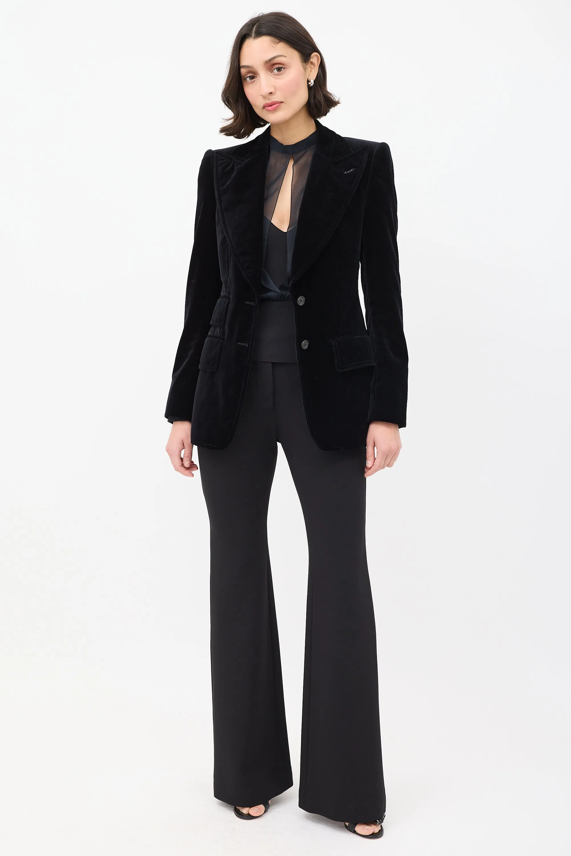Black Velvet Tuxedo Blazer