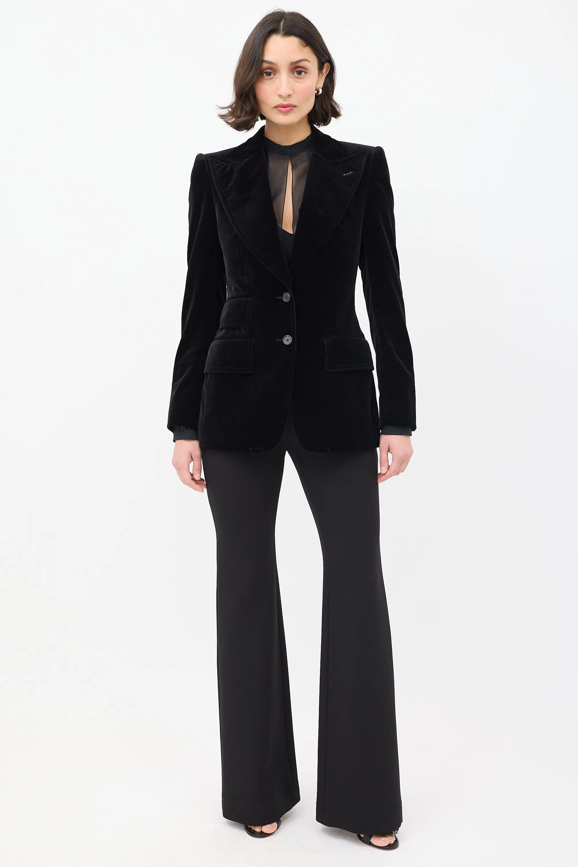 Black Velvet Tuxedo Blazer