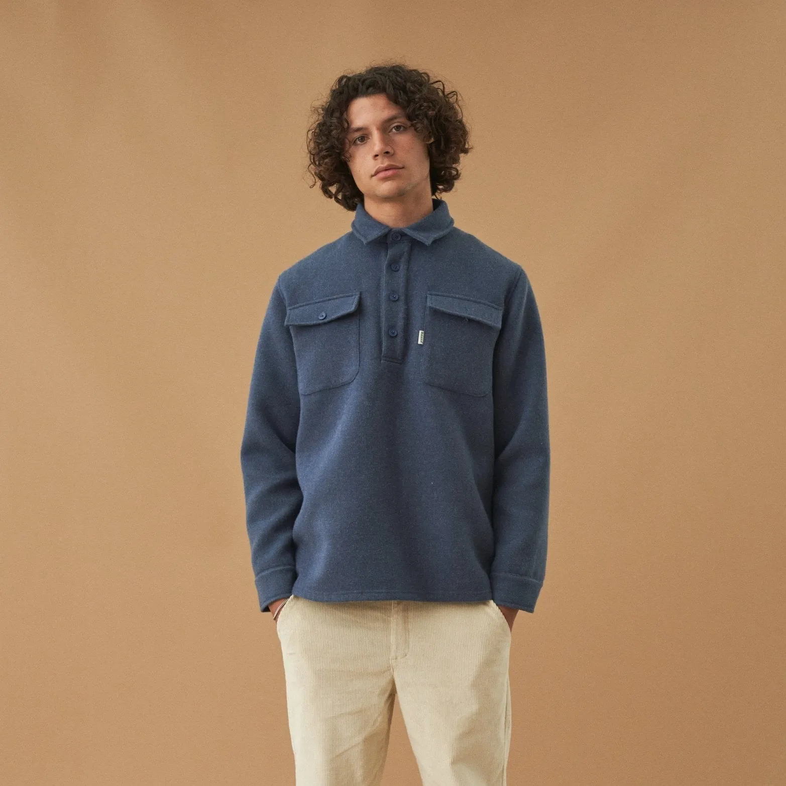 bound 'Marine' Textured Heavy Overshirt