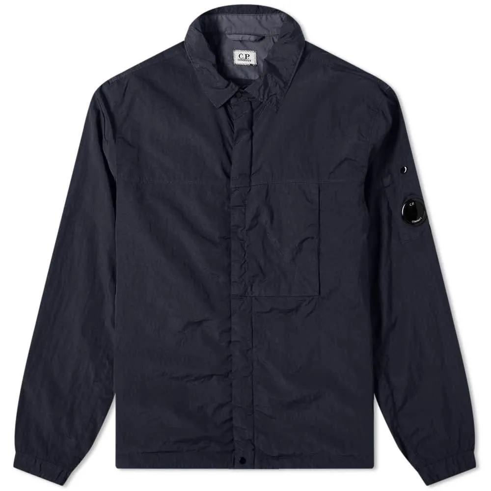 CP Company Navy Nylon Zip Overshirt