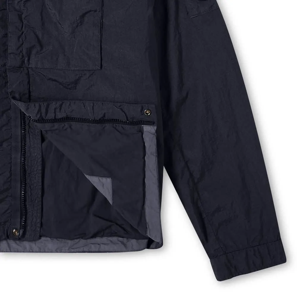 CP Company Navy Nylon Zip Overshirt