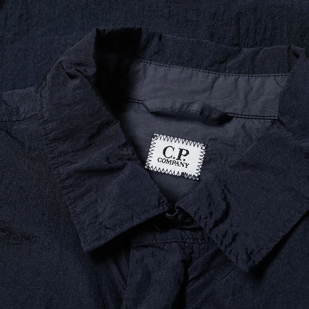 CP Company Navy Nylon Zip Overshirt