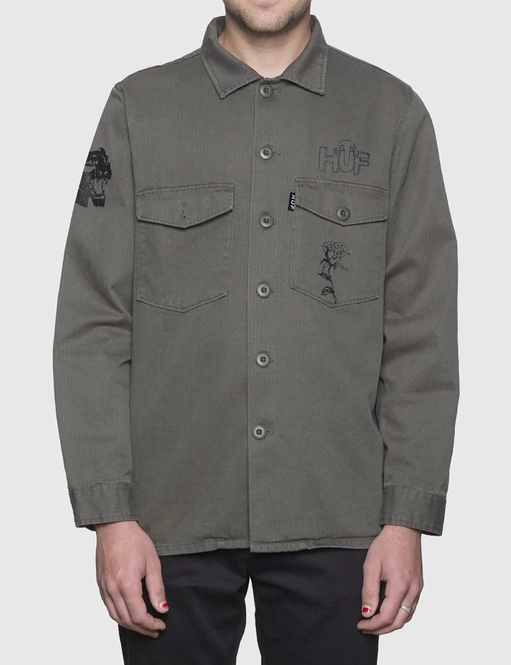 Huf Scrawl BDU Jacket - Olive Drab