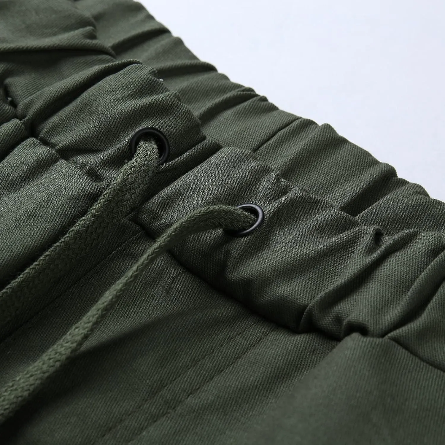Joggers for Men Slim Fit Elastic Waist Athletic Hiking Cargo Sweatpants Drawstring Casual Pants with Pockets