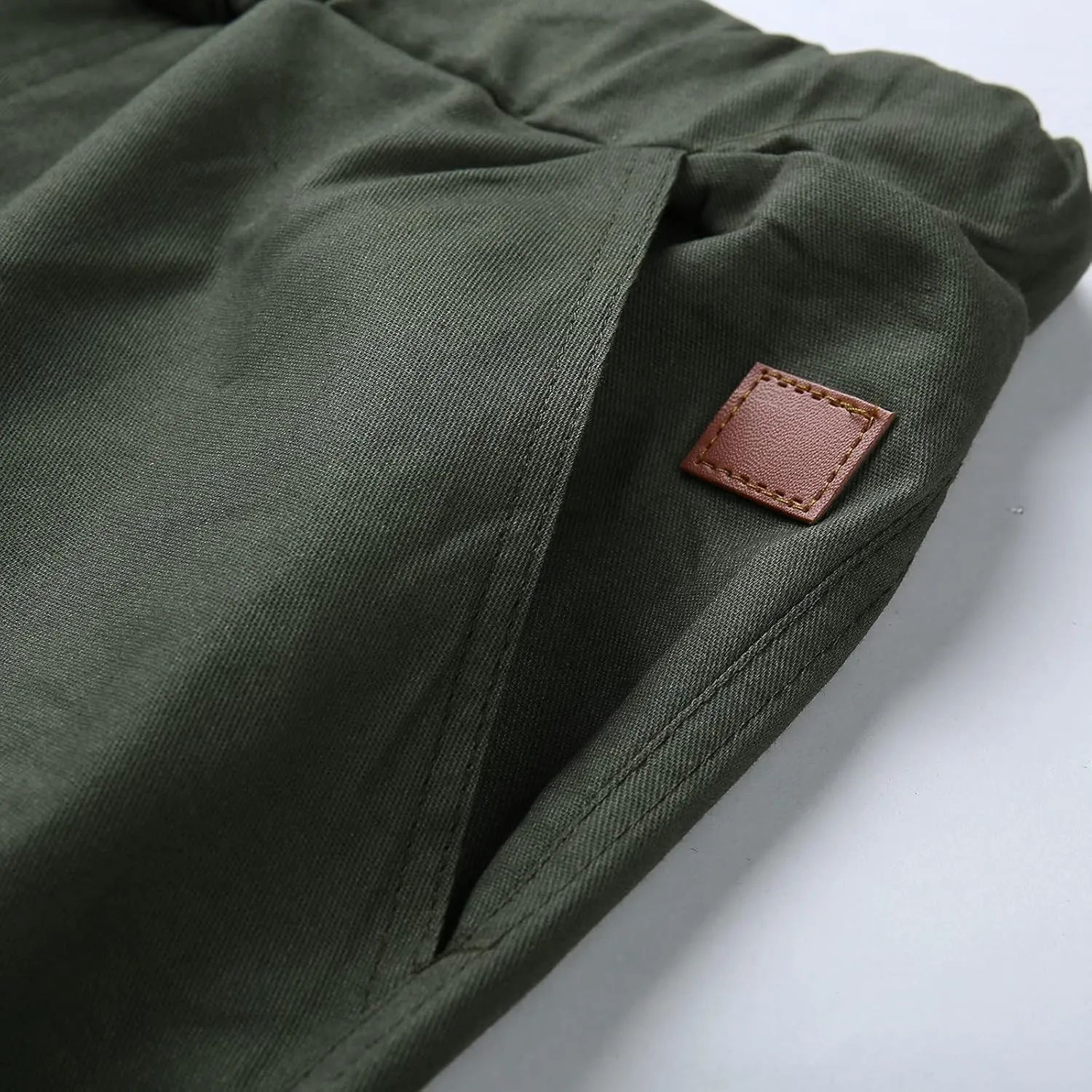 Joggers for Men Slim Fit Elastic Waist Athletic Hiking Cargo Sweatpants Drawstring Casual Pants with Pockets