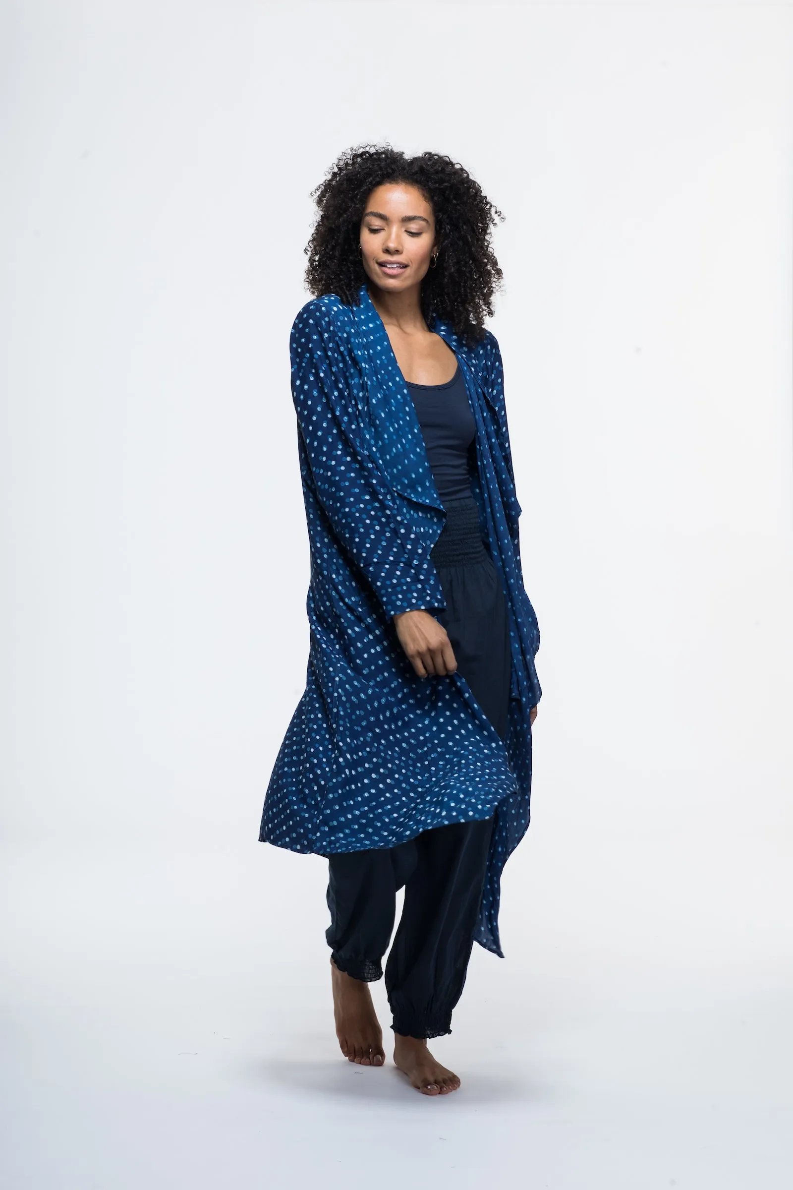 Nellore Jacket in Bamboo Silk Hand Block Printed In size S/M (10 to 14)