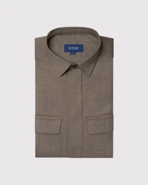 Overshirt Brushed Merino Hybrid Gr