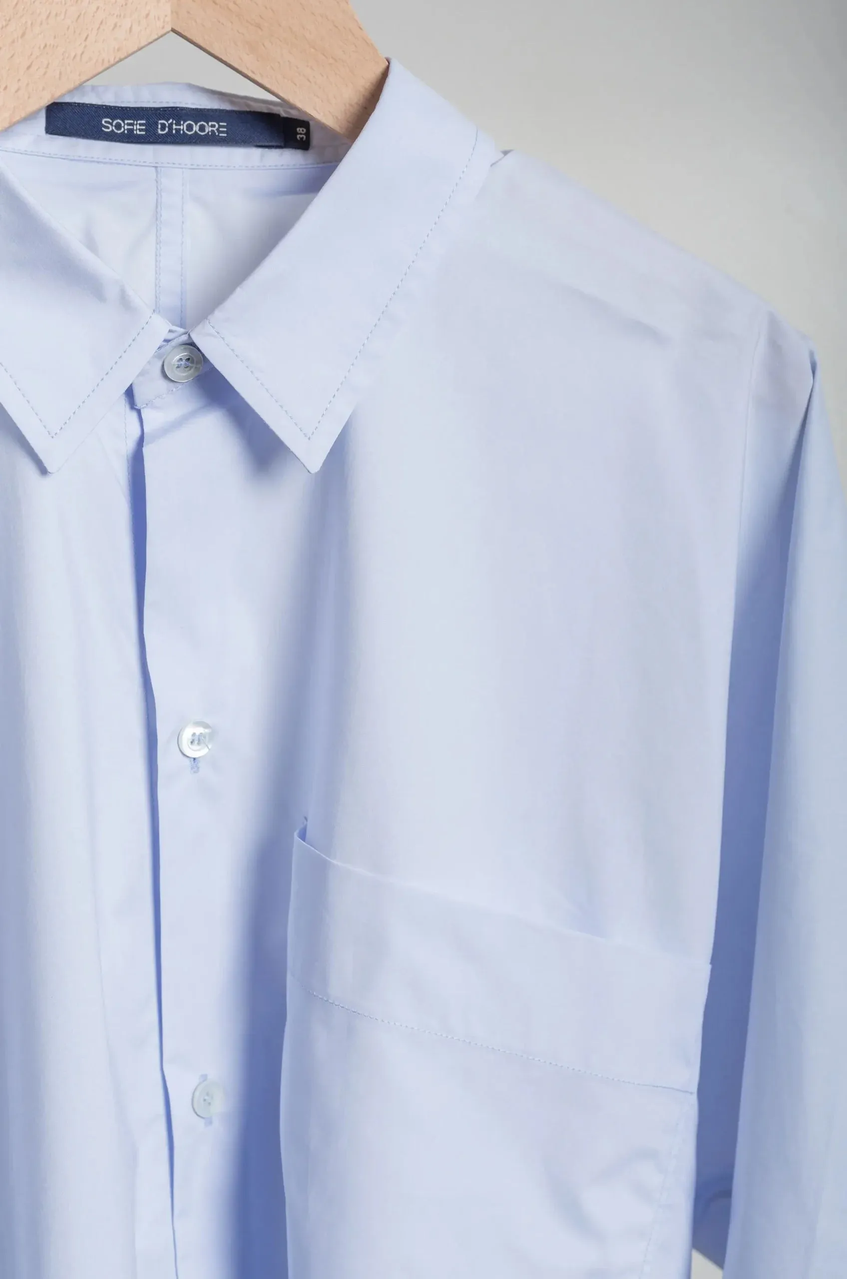 Sofie D'Hoore Short Sleeve Shirt in Waterfall