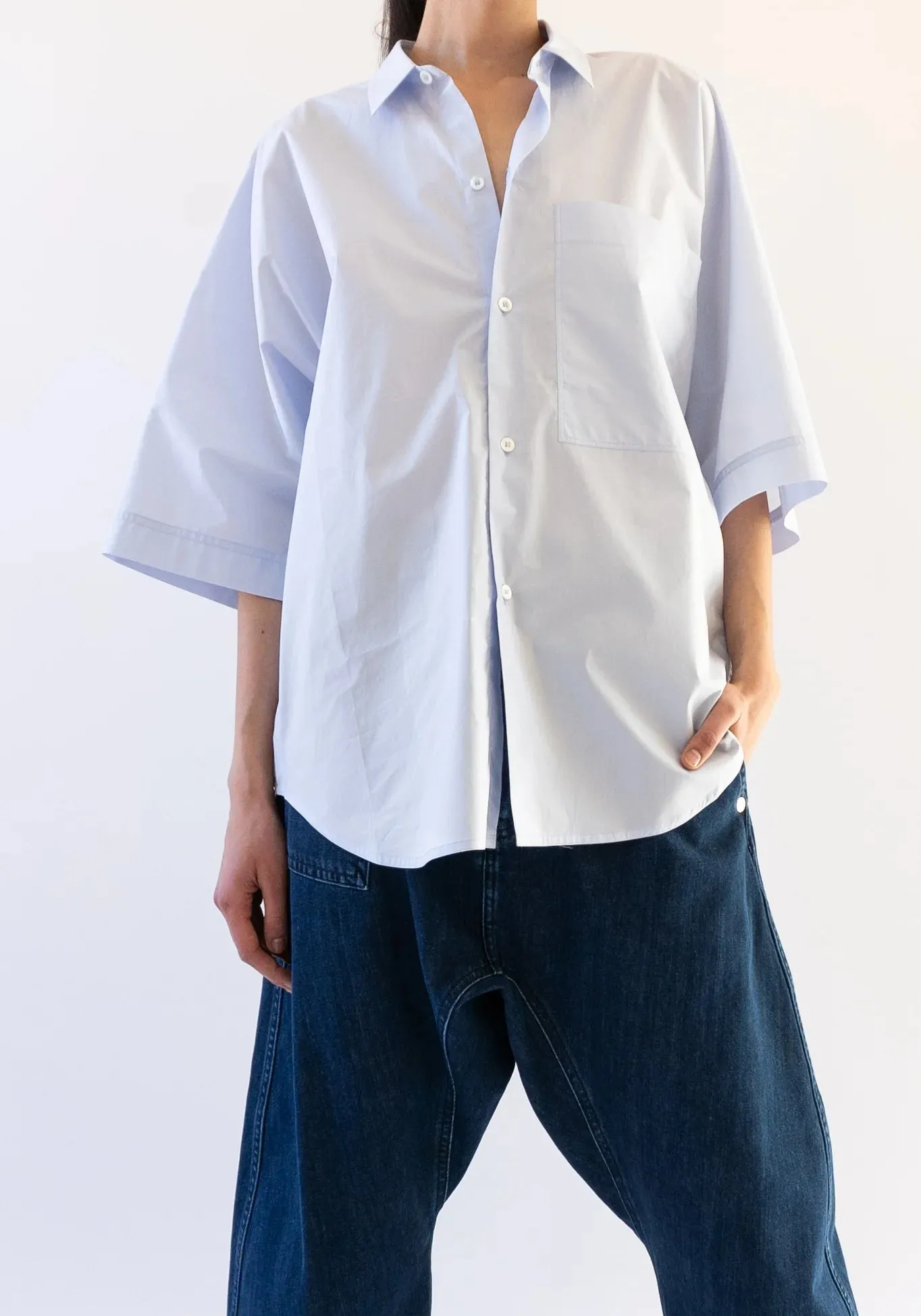 Sofie D'Hoore Short Sleeve Shirt in Waterfall
