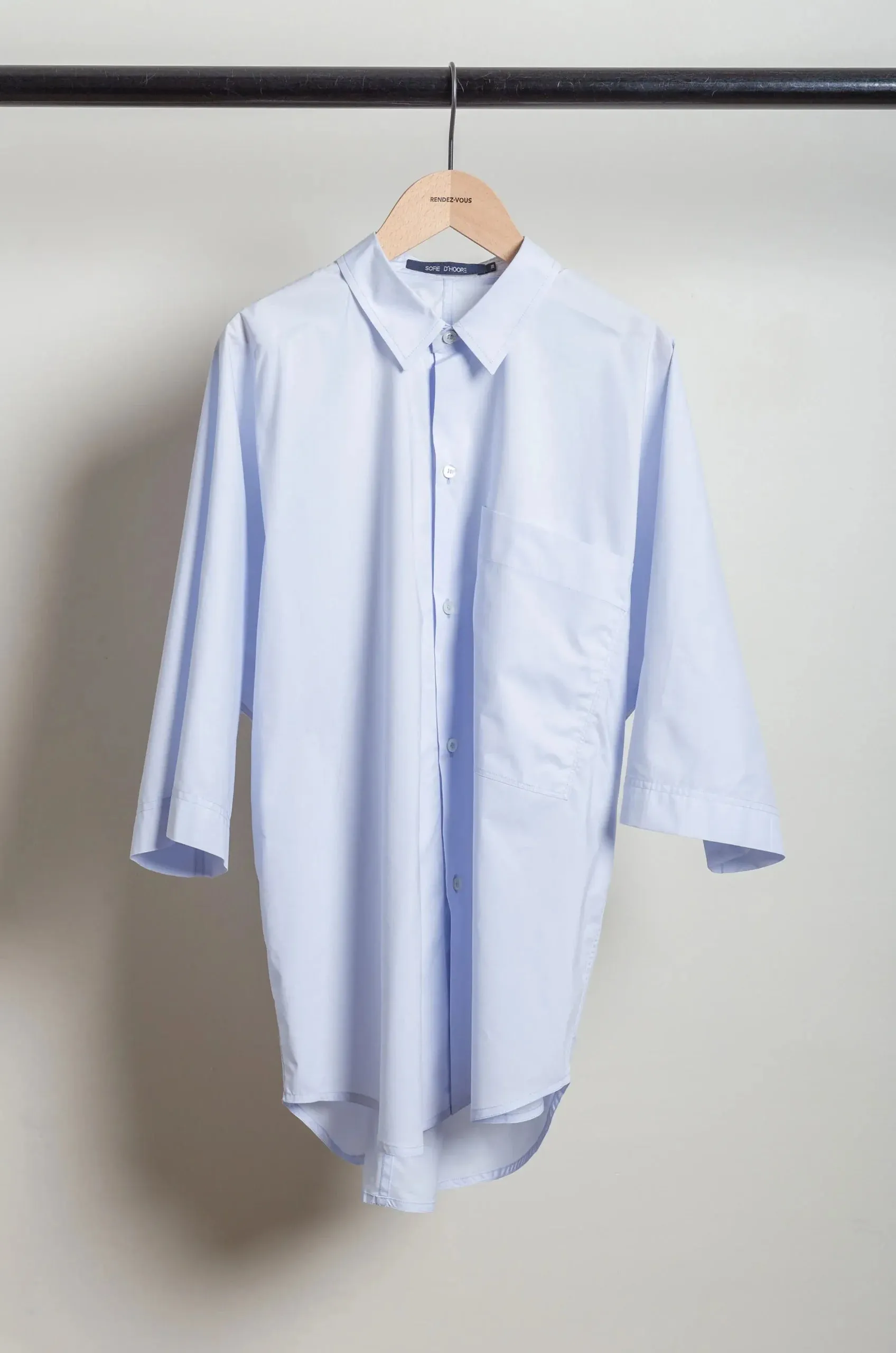 Sofie D'Hoore Short Sleeve Shirt in Waterfall