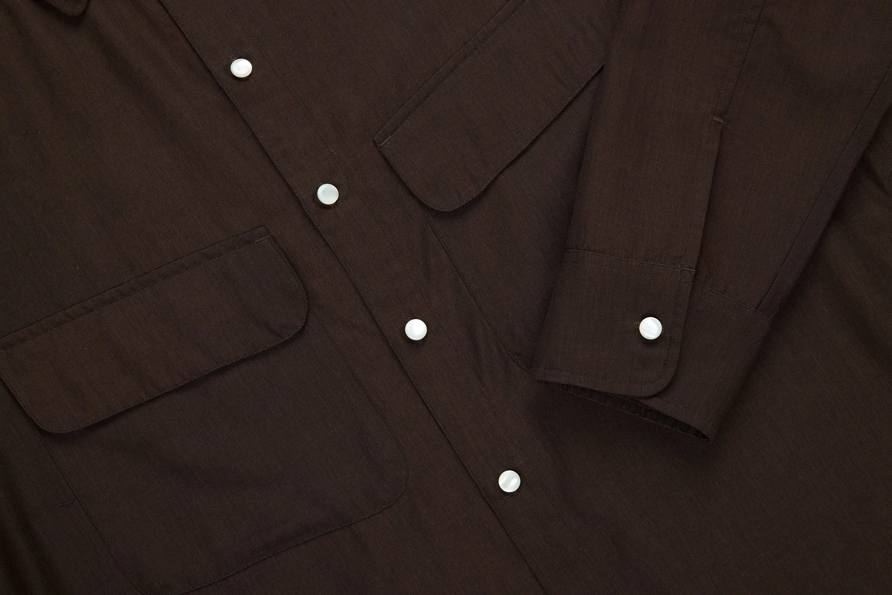 Western Overshirt ~ Tobacco Wool/Lyocell