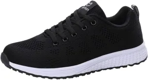 Womens Sneakers Air Cushion Running Shoes Lace Up Tennis Shoes Men Mesh Breathable Men's Casual Shoes Fashion Sneakers Platform Tennis Shoe Cross Trainer Shoe