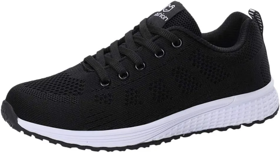 Womens Sneakers Air Cushion Running Shoes Lace Up Tennis Shoes Men Mesh Breathable Men's Casual Shoes Fashion Sneakers Platform Tennis Shoe Cross Trainer Shoe