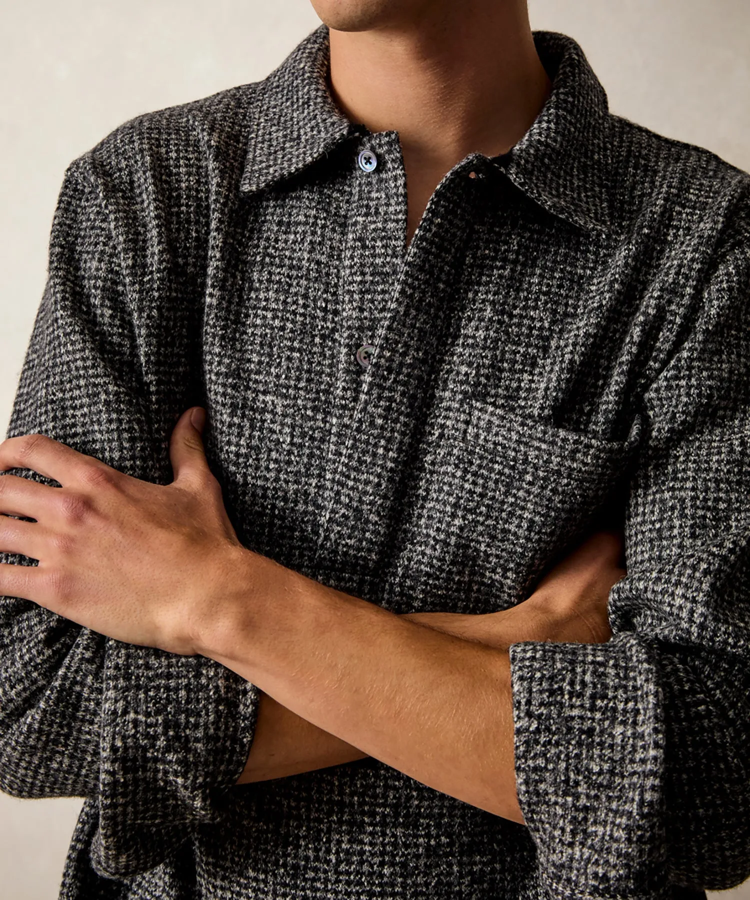 Wool-Silk Polo Overshirt